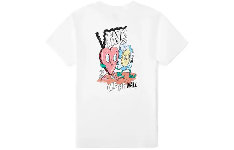 Vans LYDIAYANG T Shirts Women's White Crew Neck Moderate Straight Fit