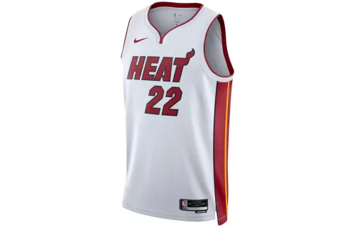 Nike Swingman Dri-FIT NBA team logo printed regular breathable elastic sleeveless 22-23 season league limited Heat Butler No. 22 basketball vest same style for men and women white