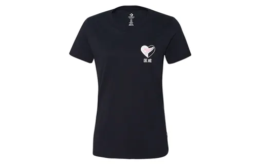 Converse All Star Love T Shirt Women's Black