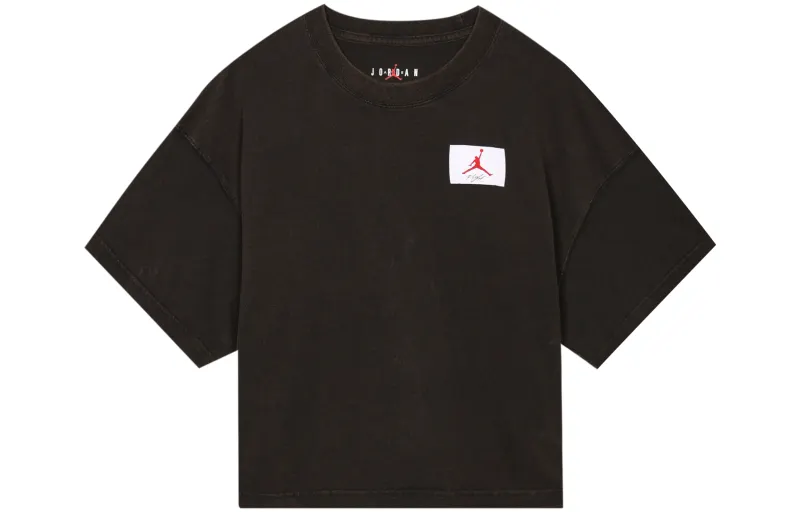 Jordan ESSENTIALS Drop Shoulder Sleeve T Shirt Women's Black
