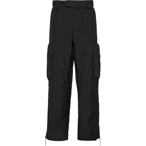 PRADA Ski Pants Men's Black Straight Fit