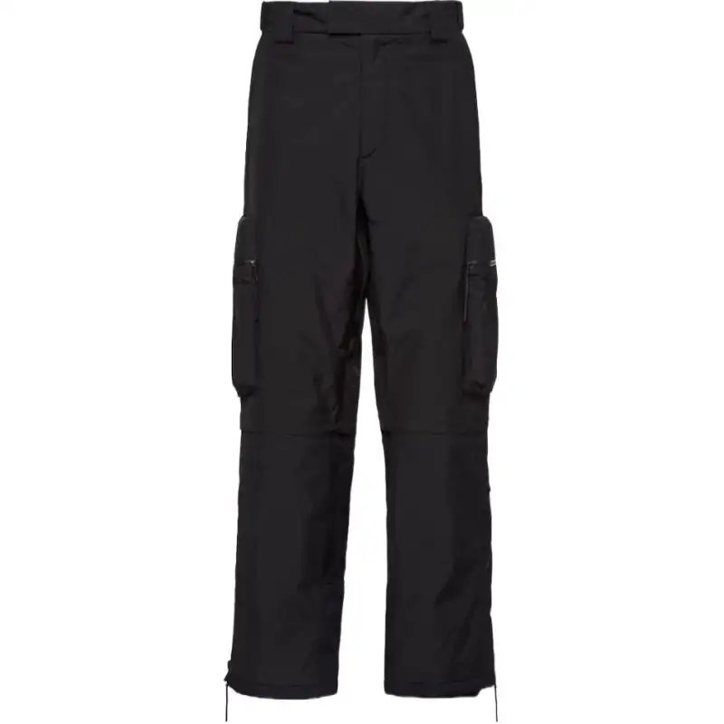 PRADA Ski Pants Men's Black Straight Fit