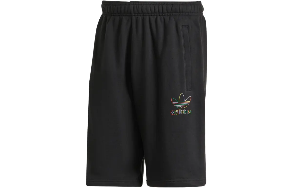 Adidas Originals Sports Shorts Men's Black Moderate Straight Fit Pants