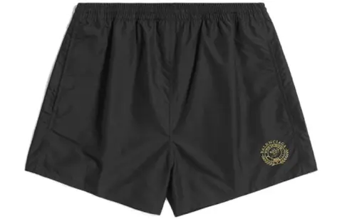 Balenciaga Casual Shorts Regular Fit Men's Black