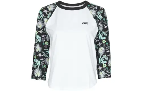 Vans T Shirts Women's White Crew Neck Moderate Straight Fit