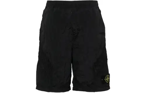 STONE ISLAND Compass badge Crinkled Shorts