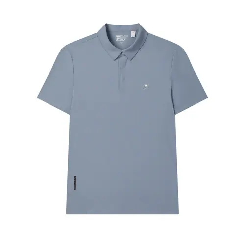 FILA WHITE Polo Shirt Men's Polar Ice Blue