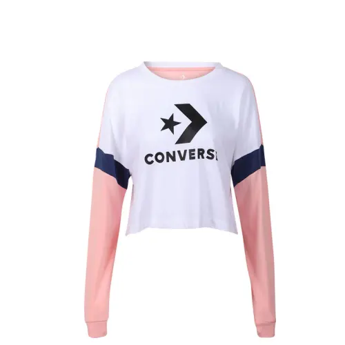 Converse T Shirts Women's White Crew Neck Moderate Other