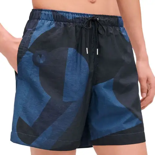 HERMES Swimming Shorts Men's Blue