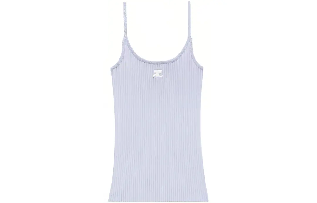Courreges rib-knit tank-top