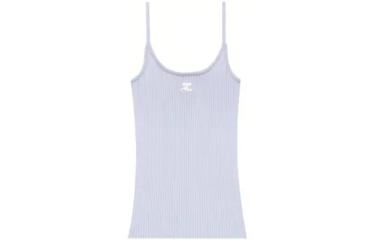 Courreges rib-knit tank-top