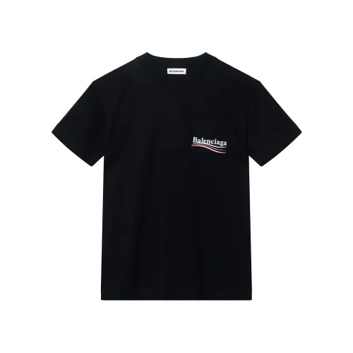 Balenciaga Women's Political Campaign Small Fit T Shirt Black