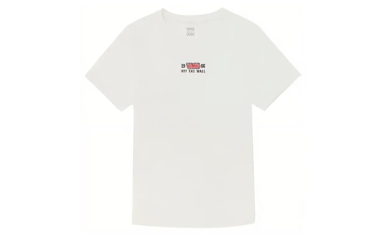 Vans T-Shirts Women's White Crew Neck Moderate Straight Fit