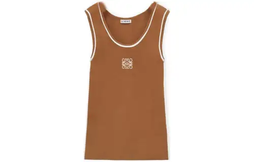 LOEWE Tank Tops Women's Green Racerback
