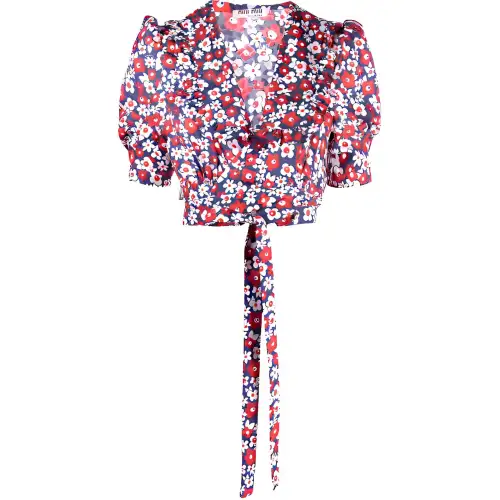 MIU MIU SS22 Crop Top Women's Red