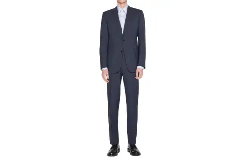 DIOR Business Suits Men's Set Blue V Neck Moderate