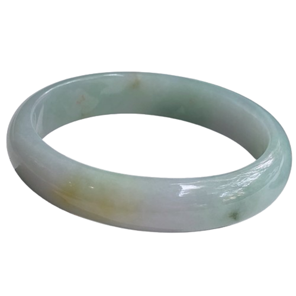Yuduo Caliber 55.8mm Yellow Jade Floating Flower Imperial Concubine Jade Bracelet 40.26g#Good Luck Waxy Jade Bracelet Women's Model