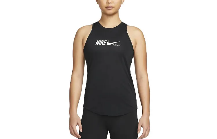 Nike Tank Tops Women's Black Straight Fit
