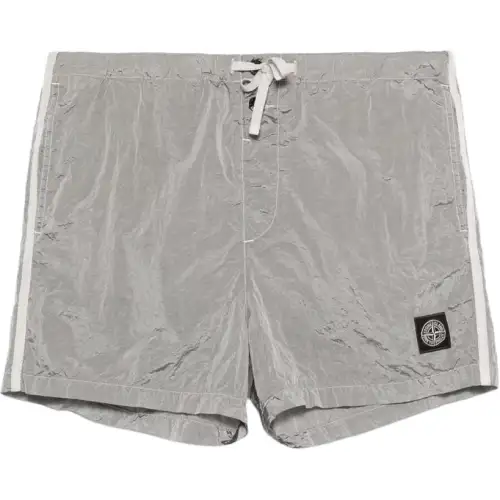 STONE ISLAND Compass Patch Mid Rise Swim Shorts