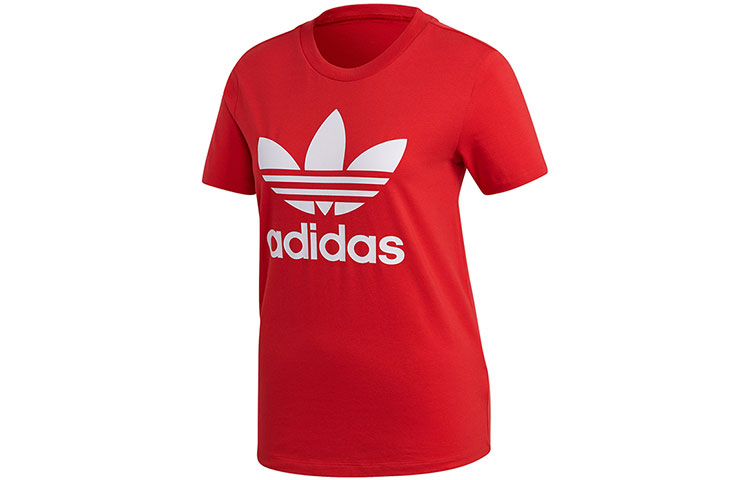 Женская футболка adidas originals TREFOIL TEE (красная) — фото 1