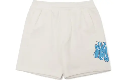 MLB Sports shorts for men and women, with your logo imprint, loose fit, ivory