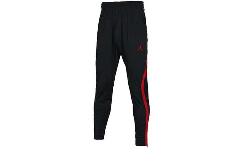 Jordan Knitted Sweatpants Men's Black Red