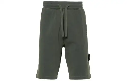 STONE ISLAND Logo Patch Drawstring Bermuda Shorts