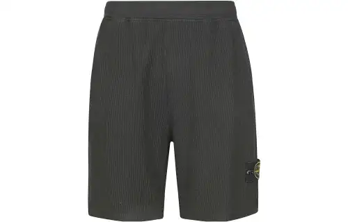 STONE ISLAND Casual Shorts Men's Black Moderate