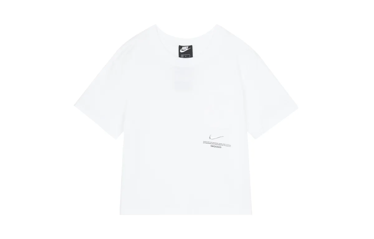 Nike Crop Tops Women's White Crew Neck Moderate