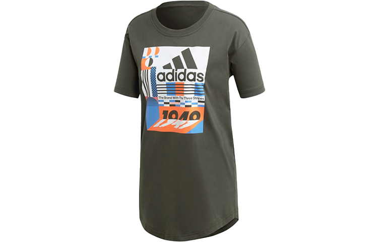 Женская футболка adidas (коричневая)
