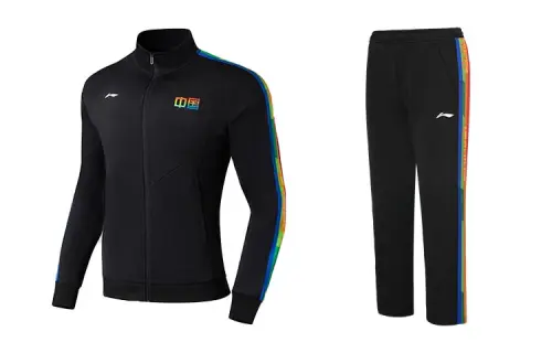 Li Ning Sweatshirt Sets Unisex Stand Collar Moderate