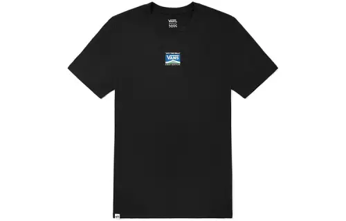 Vans T Shirts Women's Black Crew Neck Moderate Straight Fit