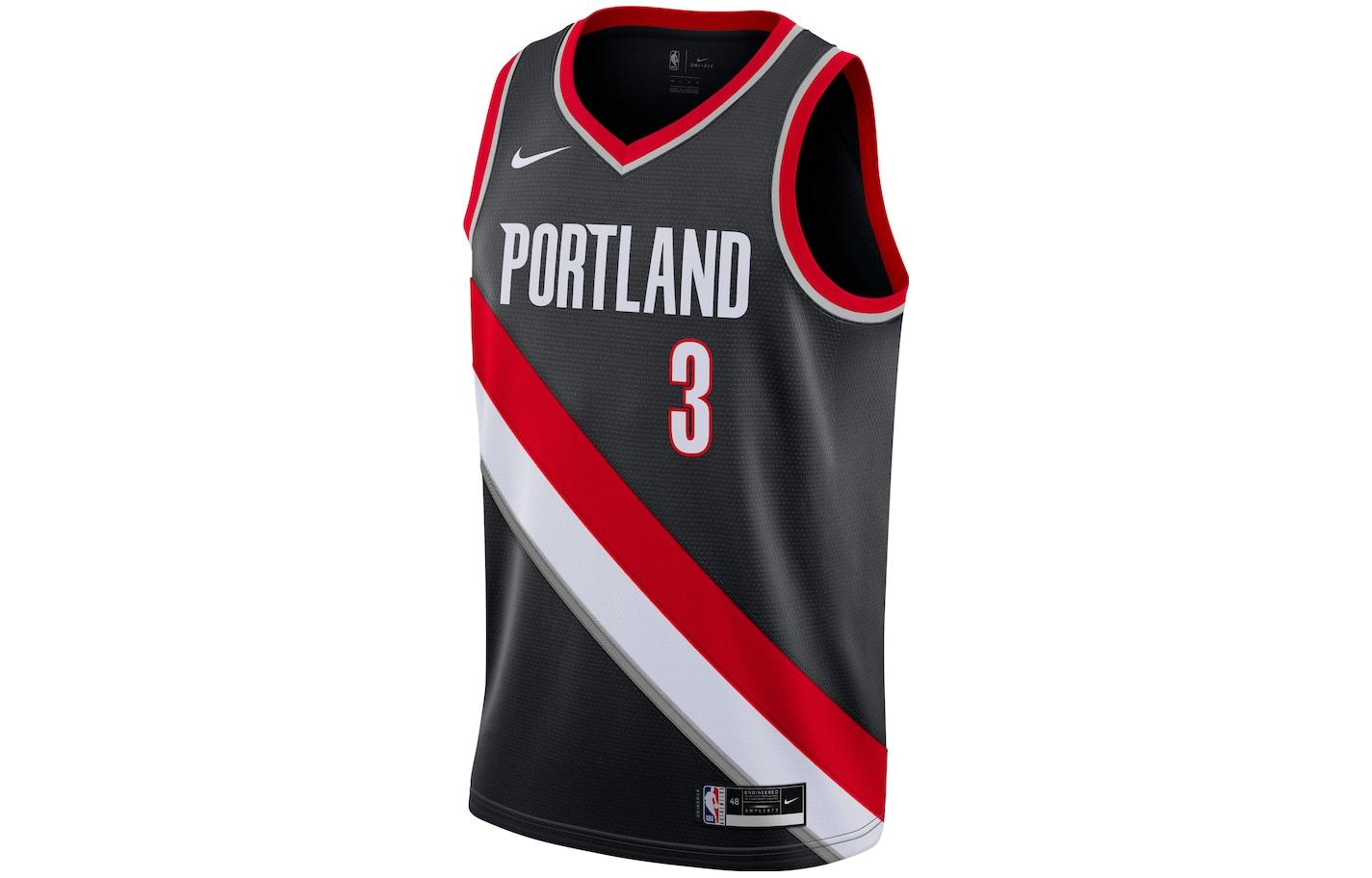 Nike Basketball Jerseys Men’s Black Moderate Straight Fit