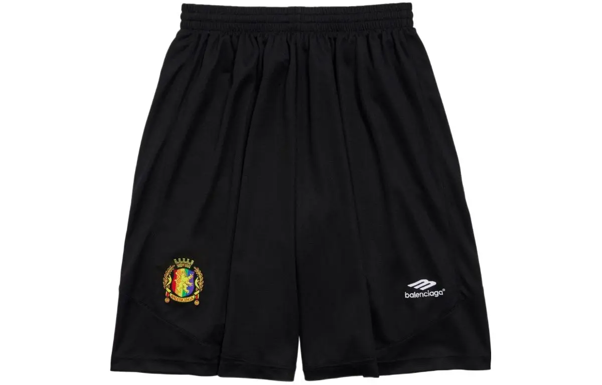 Balenciaga Casual Shorts Loose Fit Men's Black