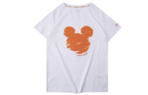 Li Ning T Shirts Women's White Crew Neck Moderate Straight Fit