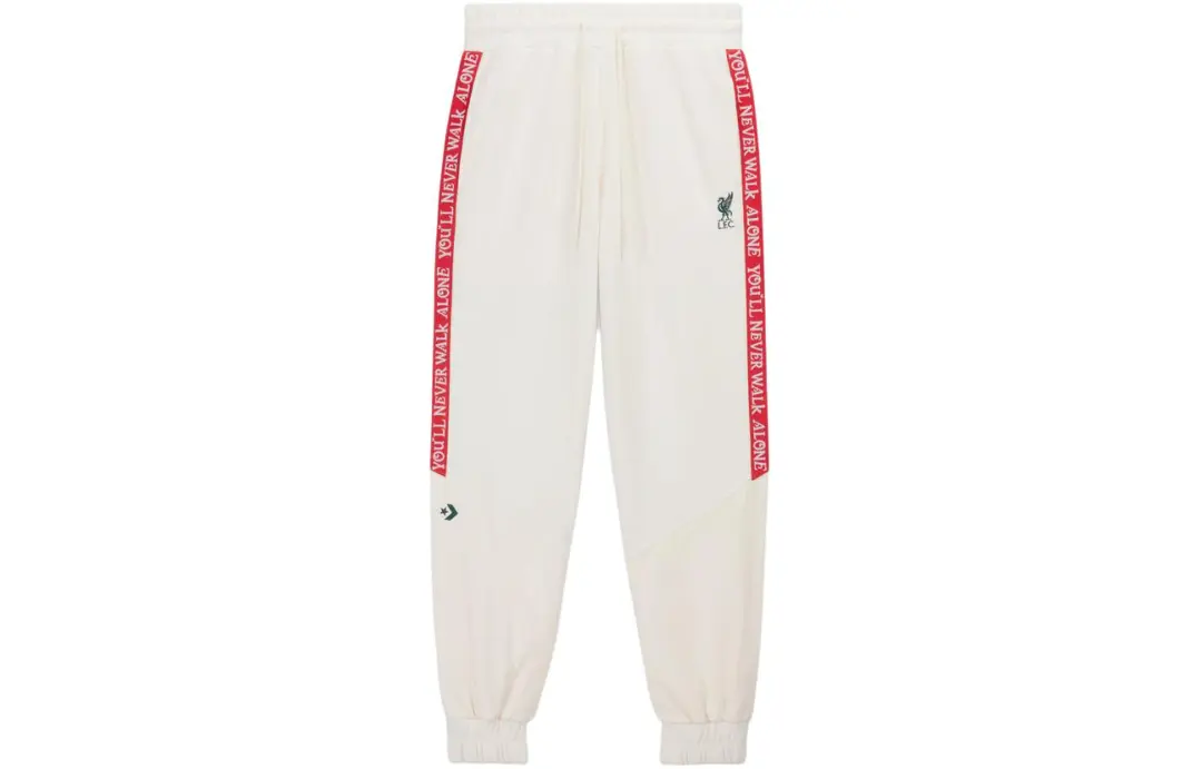 Converse x LIVERPOOL FC Liverpool FC Tape Jogger Casual Pants Unisex Ecru