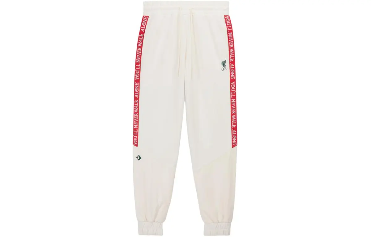 Converse x LIVERPOOL FC Liverpool FC Tape Jogger Casual Pants Unisex Ecru