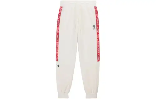 Converse x LIVERPOOL FC Liverpool FC Tape Jogger Casual Pants Unisex Ecru