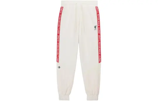 Converse x LIVERPOOL FC Liverpool FC Tape Jogger Casual Pants Unisex Ecru