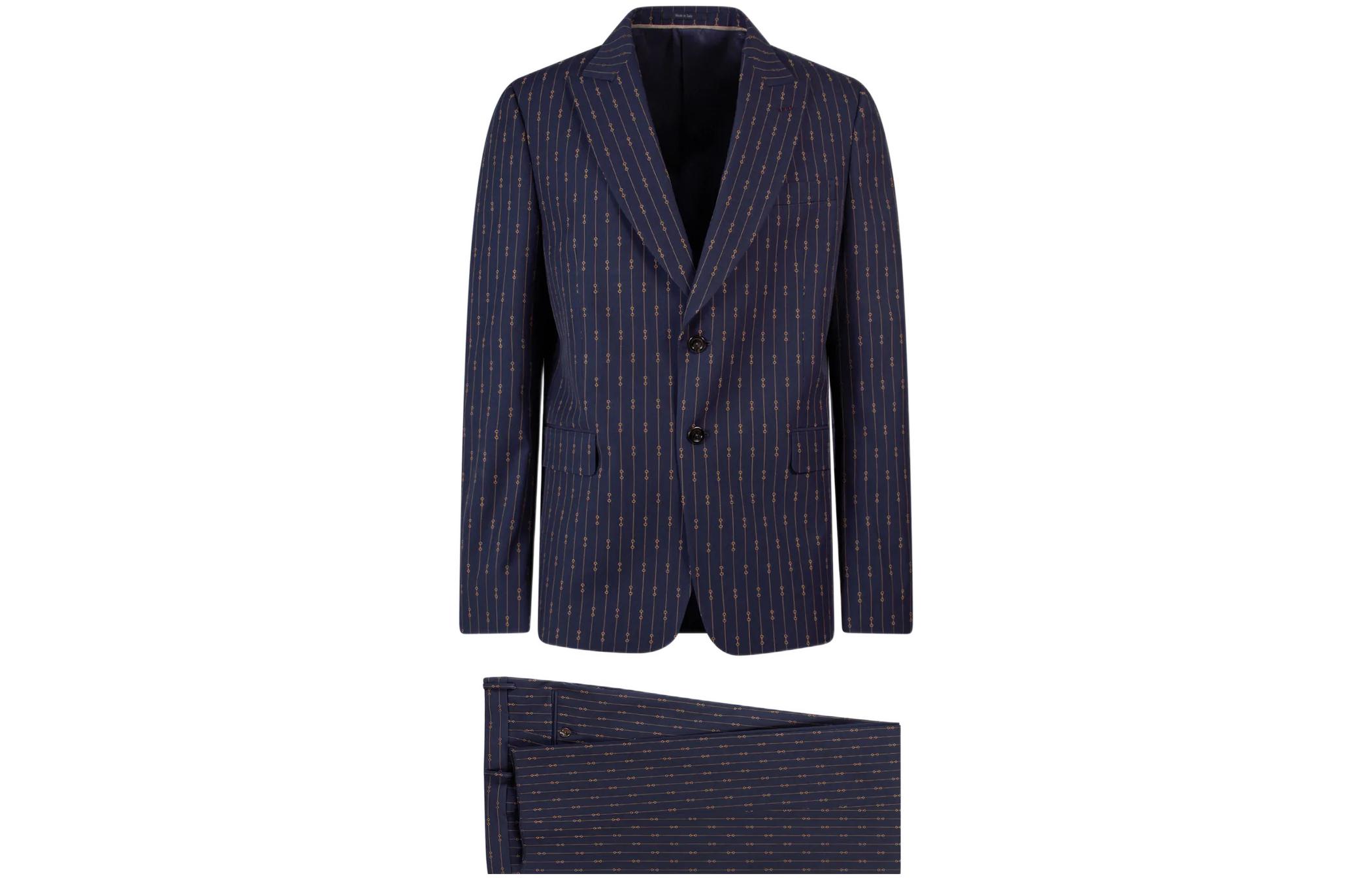 GUCCI FW22 Business Suit Men's Blue