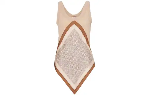 Burberry Tank Tops Women's Light Beige Other