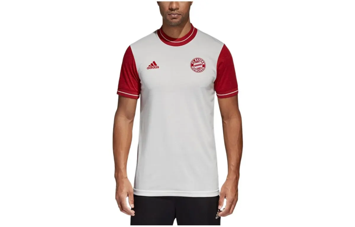 Adidas Bayern Munich Black Soccer Jerseys Men's White Moderate Straight Fit