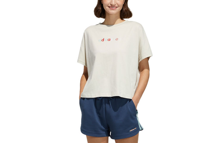 Женская футболка adidas neo (коричневая)