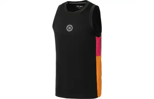 LiNing Wade Series Color Block Logo Print Basketball Vest Men's Black