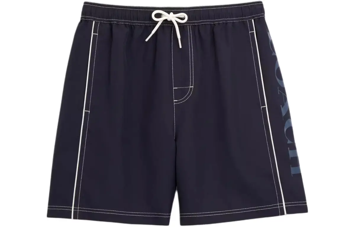 COACH Swim Trunks Beach Shorts Men's Marine Blue