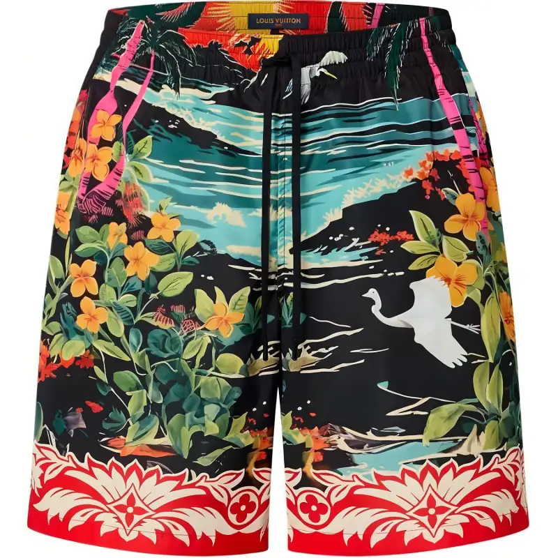 LOUIS VUITTON Printed Nylon Swim Shorts