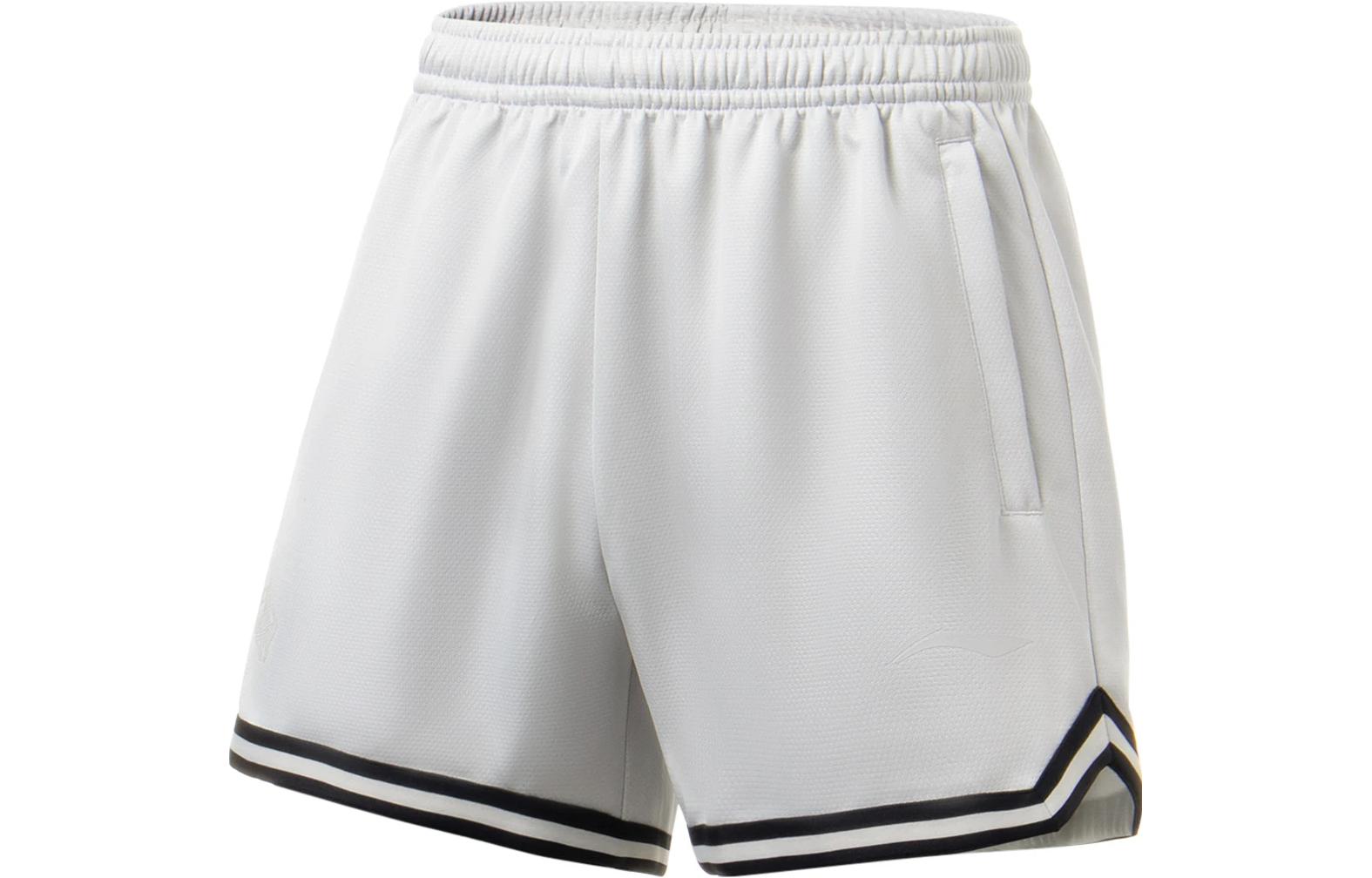 Li Ning Professional Basketball Collection Basketball Shorts Men’s Light Smoke Gray