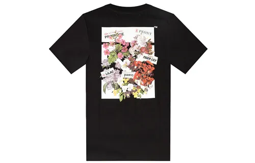 OFF WHITE SS19 Drop Shoulder Sleeve T Shirt Women's Black