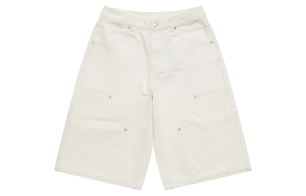 MLB MONOGRAM SS25 Denim Shorts Men's White