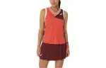 ASICS Tank Tops Women's Orange V Neck Moderate Straight Fit